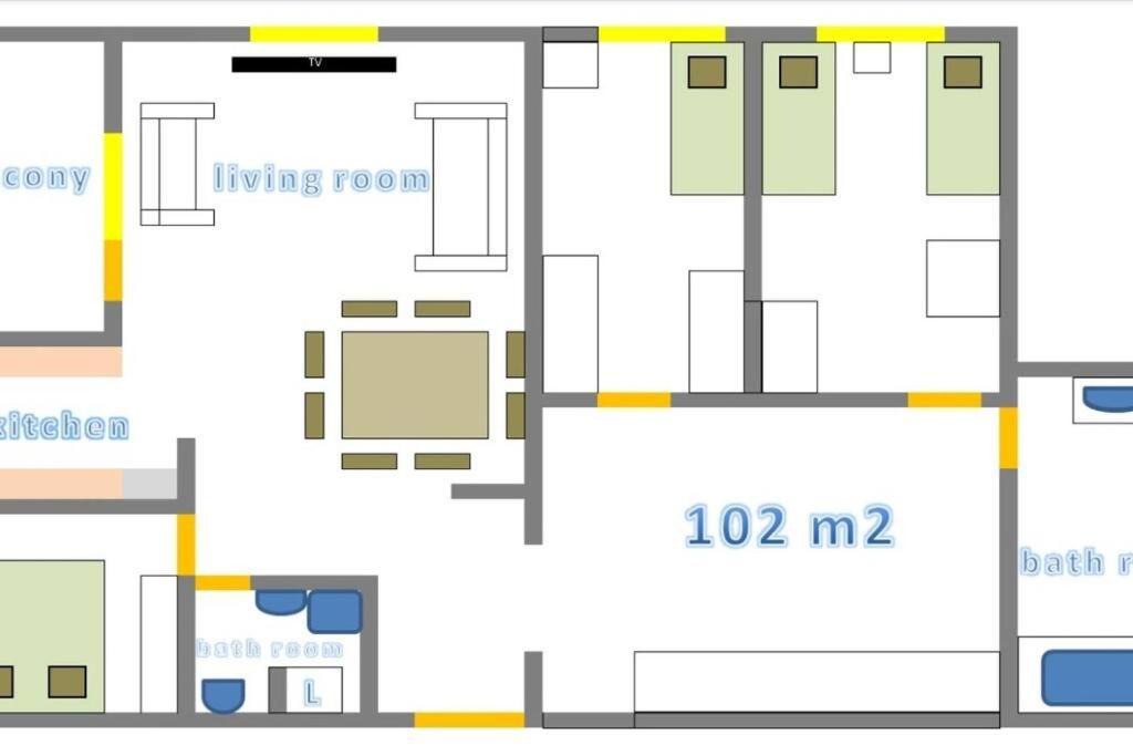 Sunny Day -arena , 2 Bathrooms, 102m², Apartment